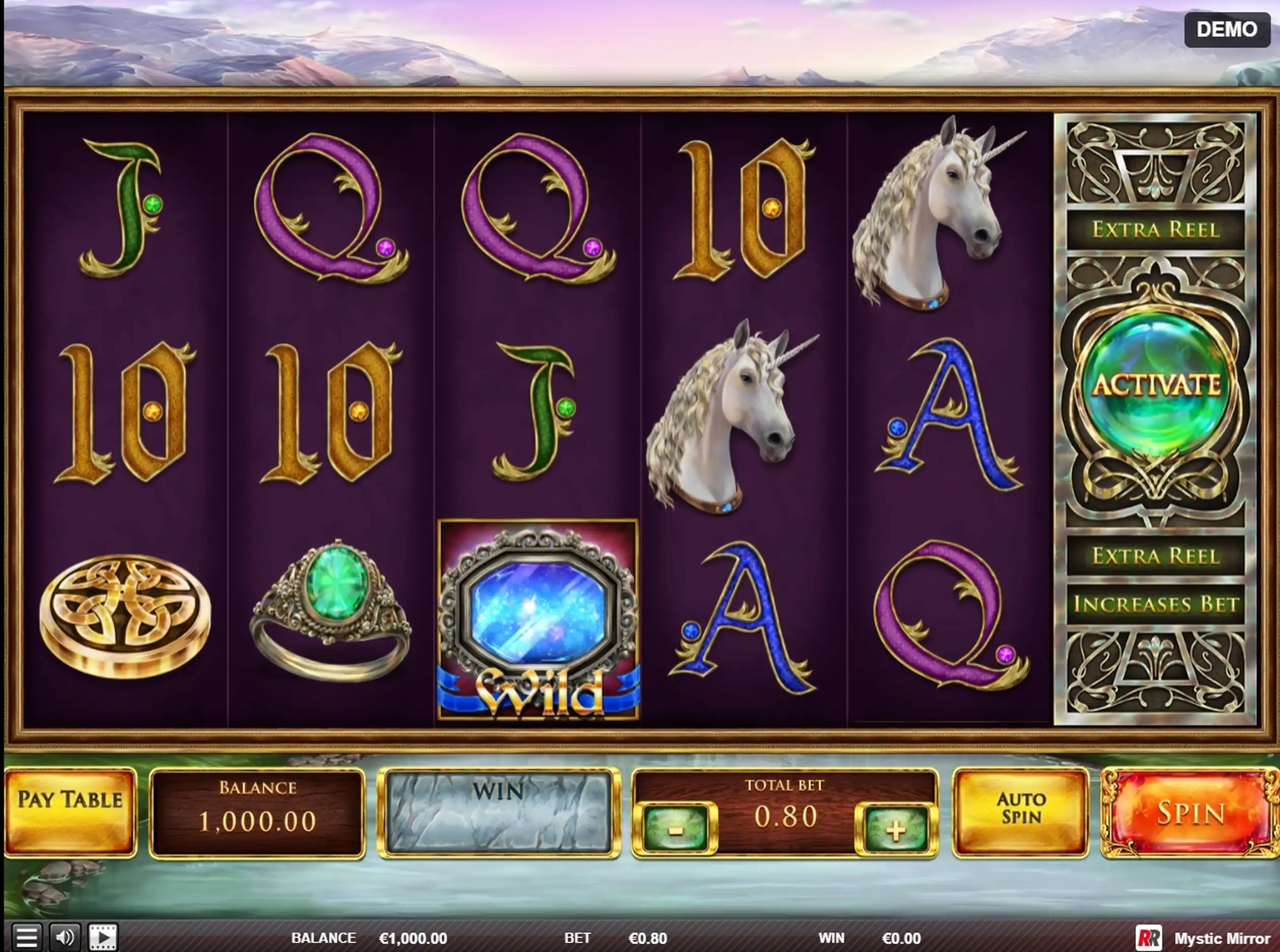 Reels in Mystic Mirror Slot Game by Red Rake Gaming