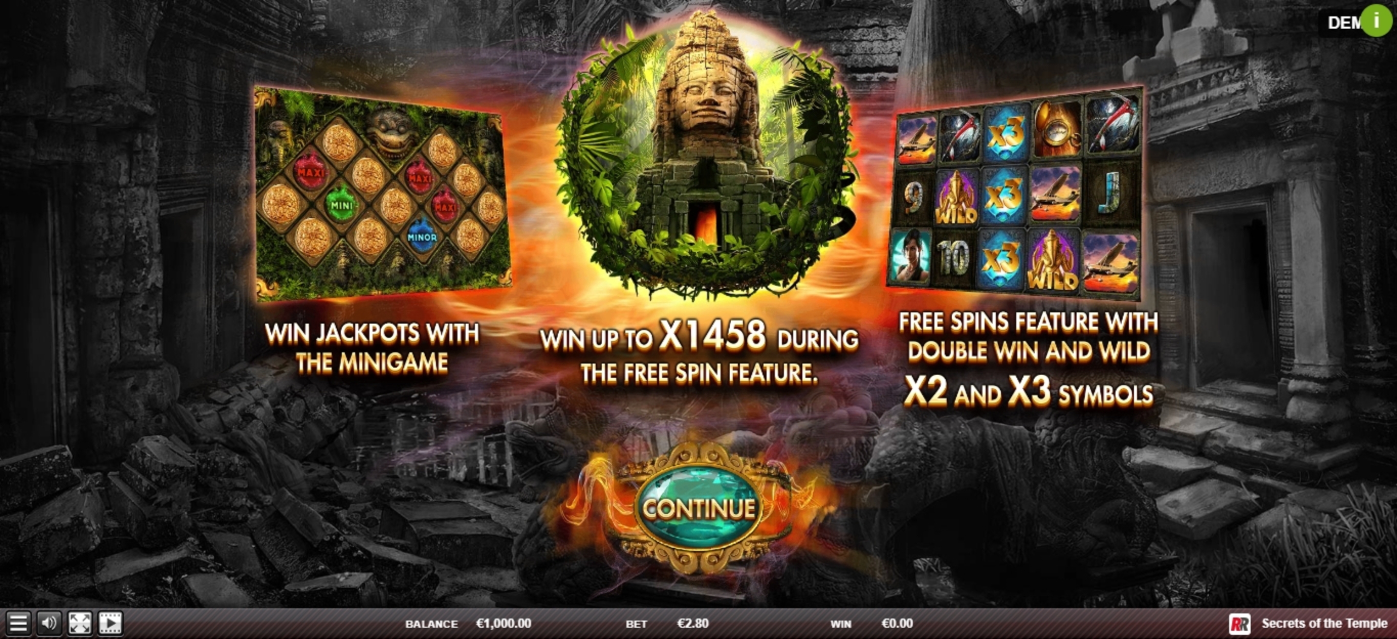 Play Secrets Of The Temple Free Casino Slot Game by Red Rake Gaming