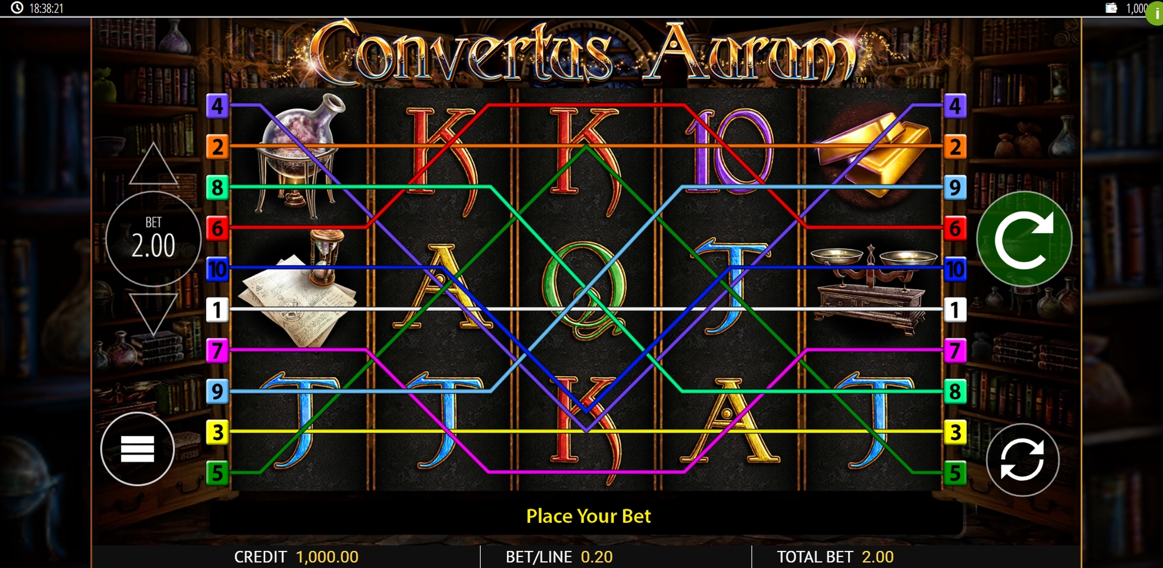 Reels in Convertus Aurum Slot Game by Reel Time Gaming