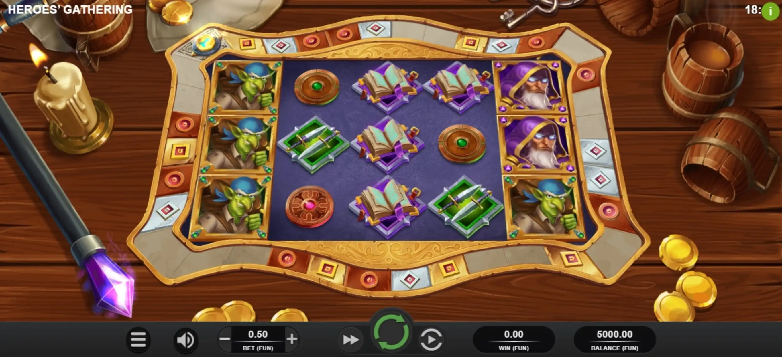 Reels in Heroes Gathering Slot Game by Relax Gaming