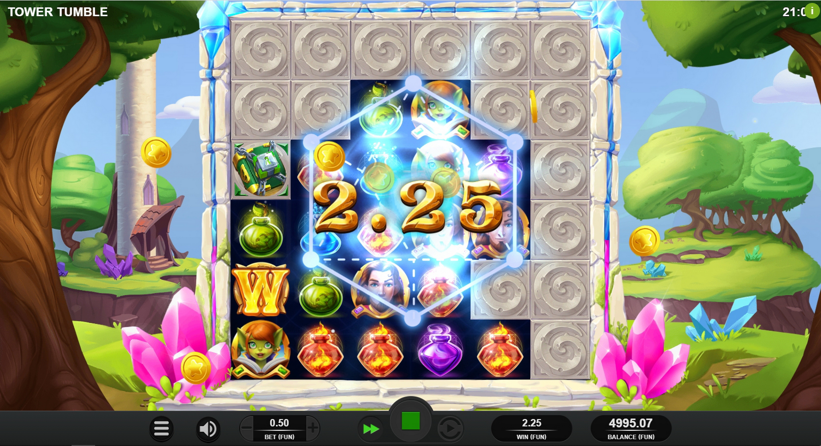 Win Money in Tower Tumble Free Slot Game by Relax Gaming