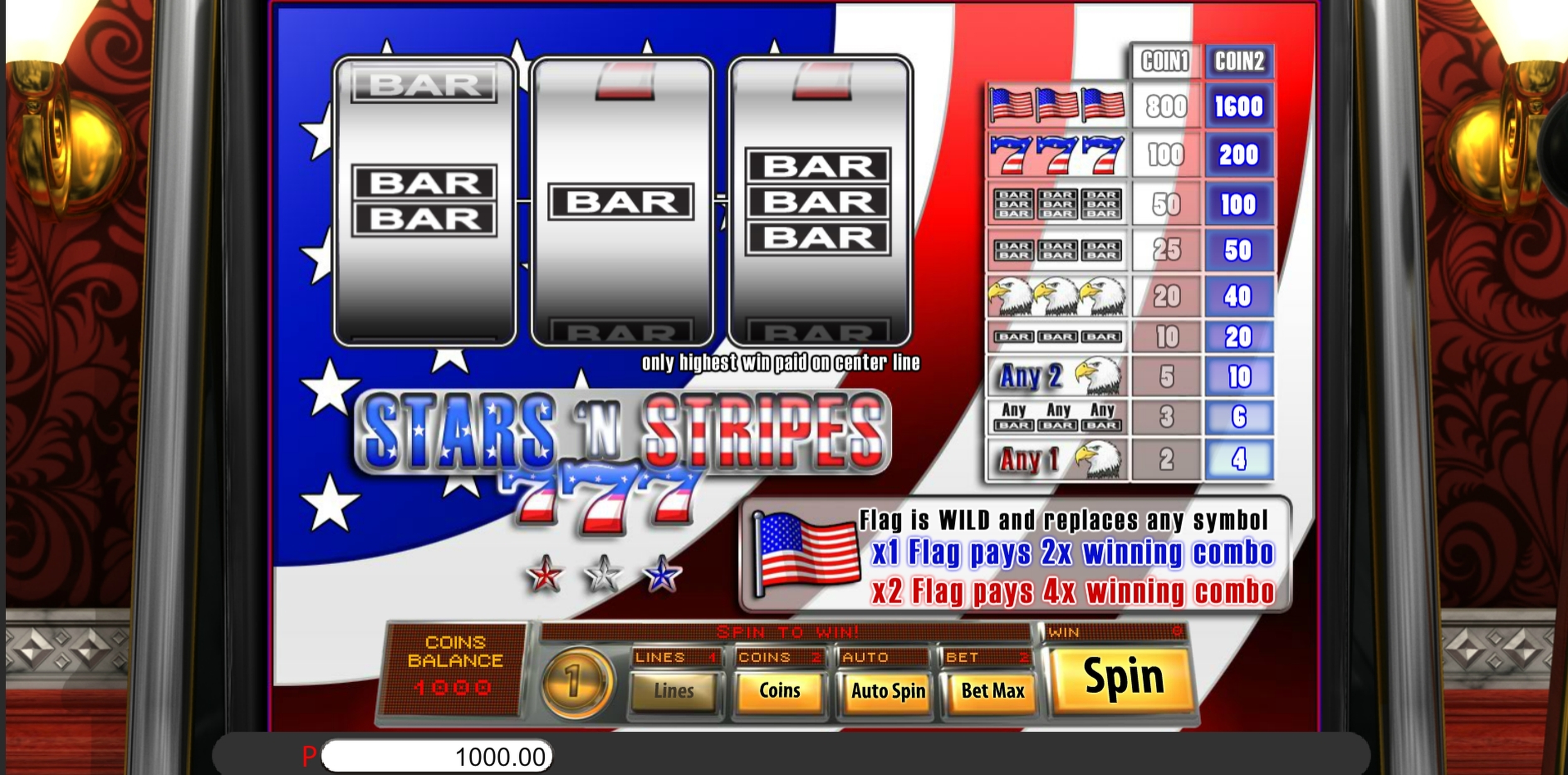 Reels in Stars And Stripes Slot Game by saucify