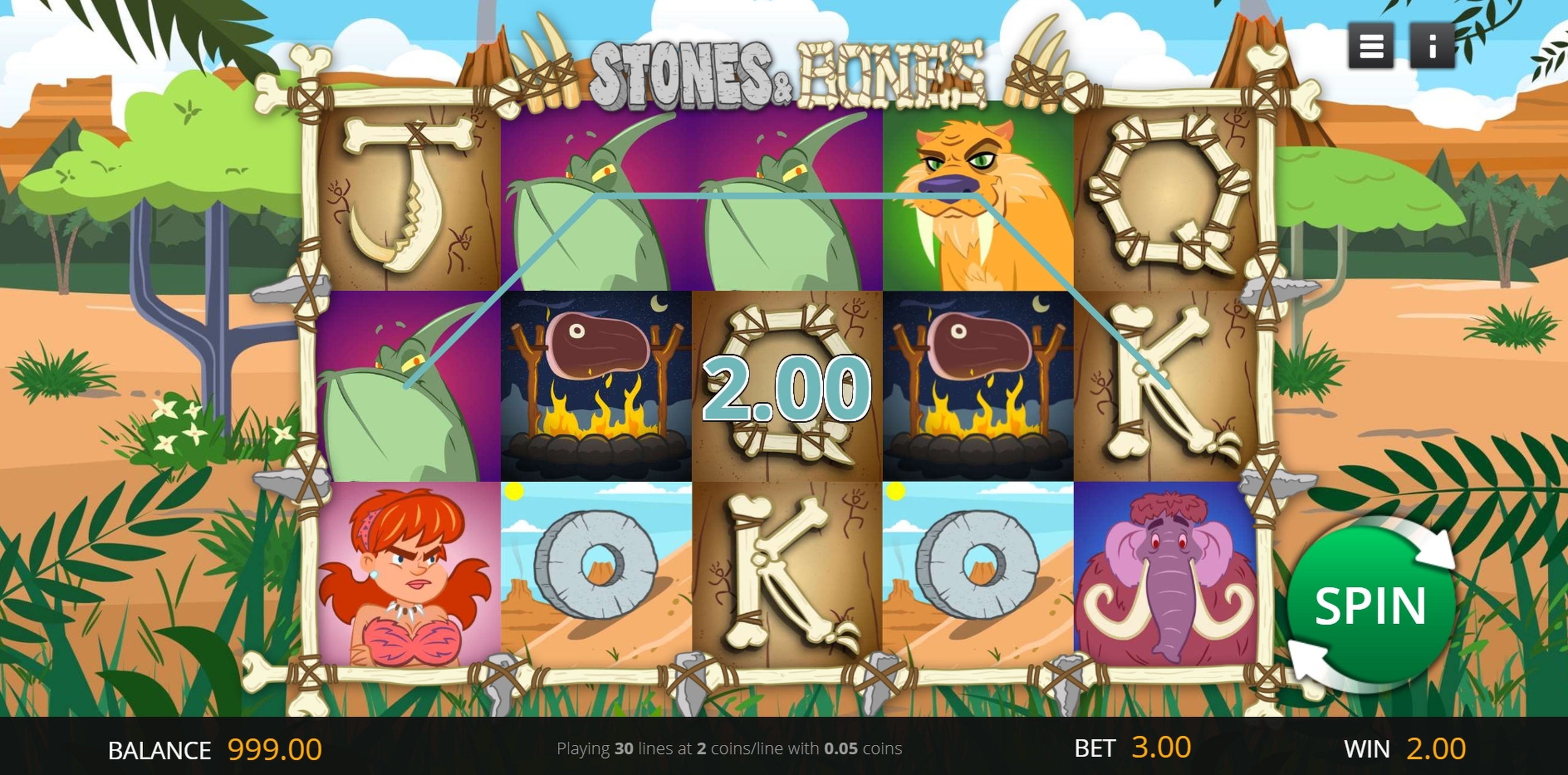 Win Money in Stones and Bones Free Slot Game by saucify