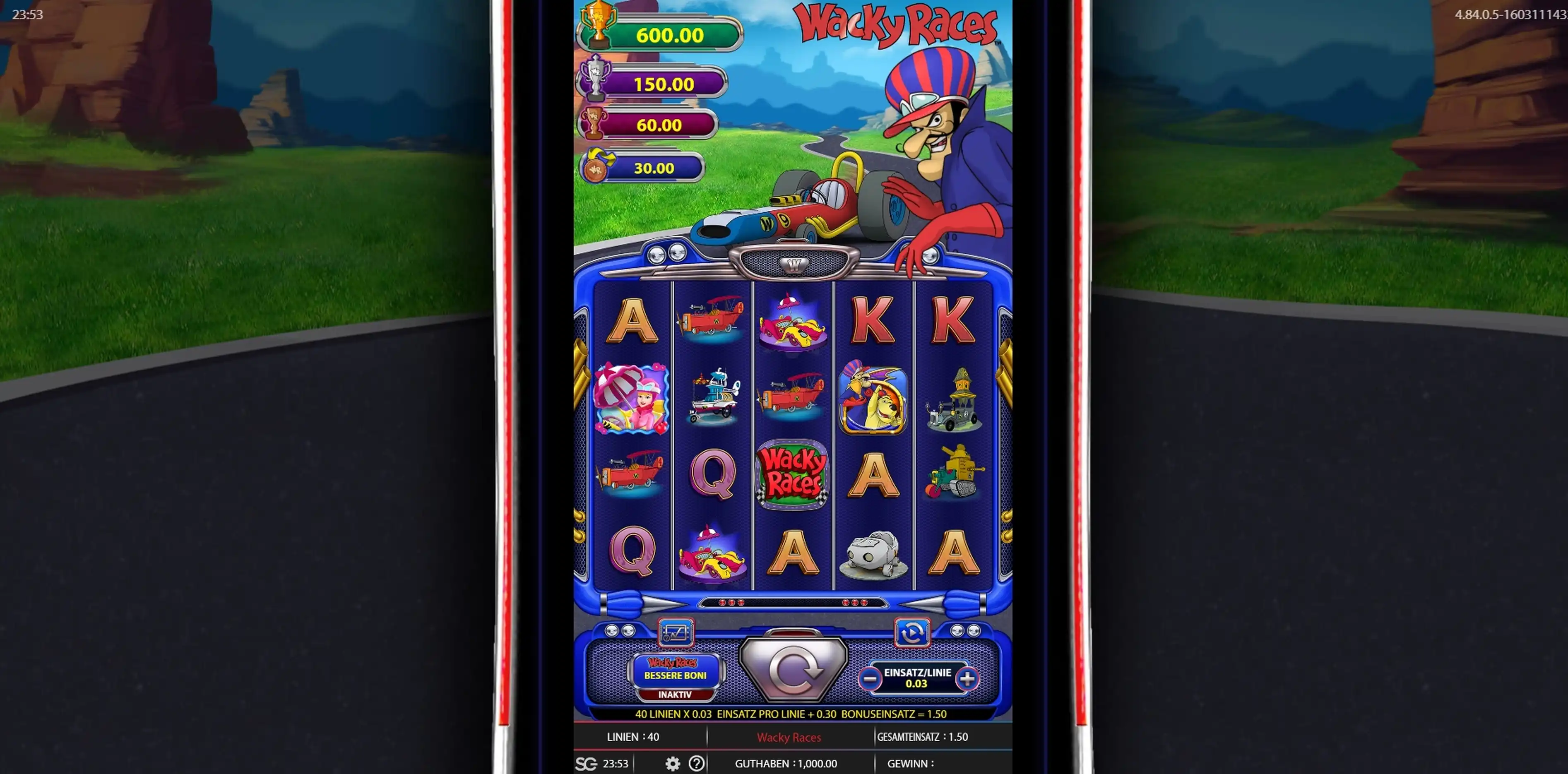 Reels in Wacky Races Slot Game by WMS