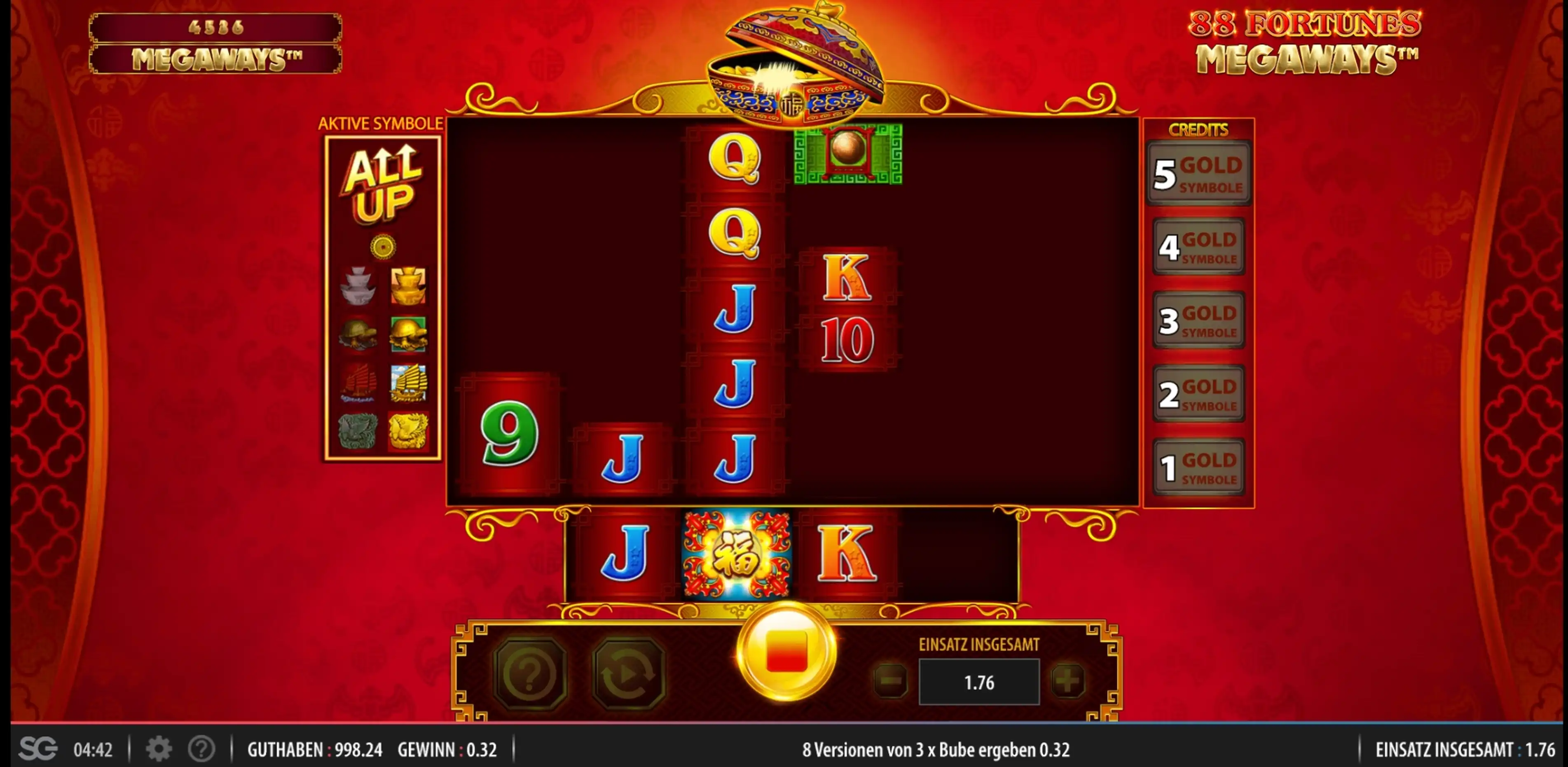 Win Money in 88 Fortunes Megaways Free Slot Game by Shuffle Master