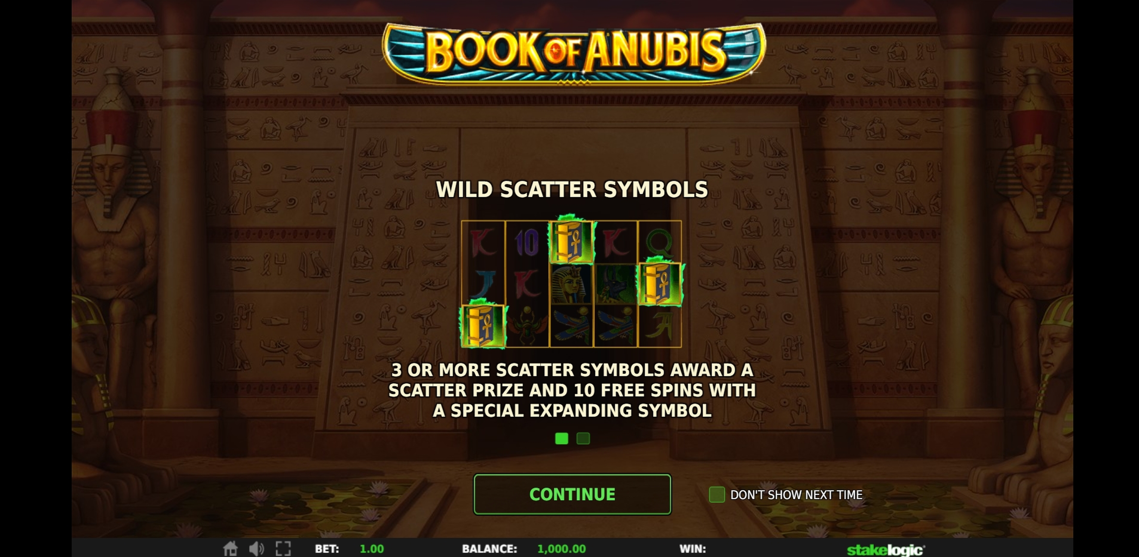 Play Book of Anubis Free Casino Slot Game by Stakelogic