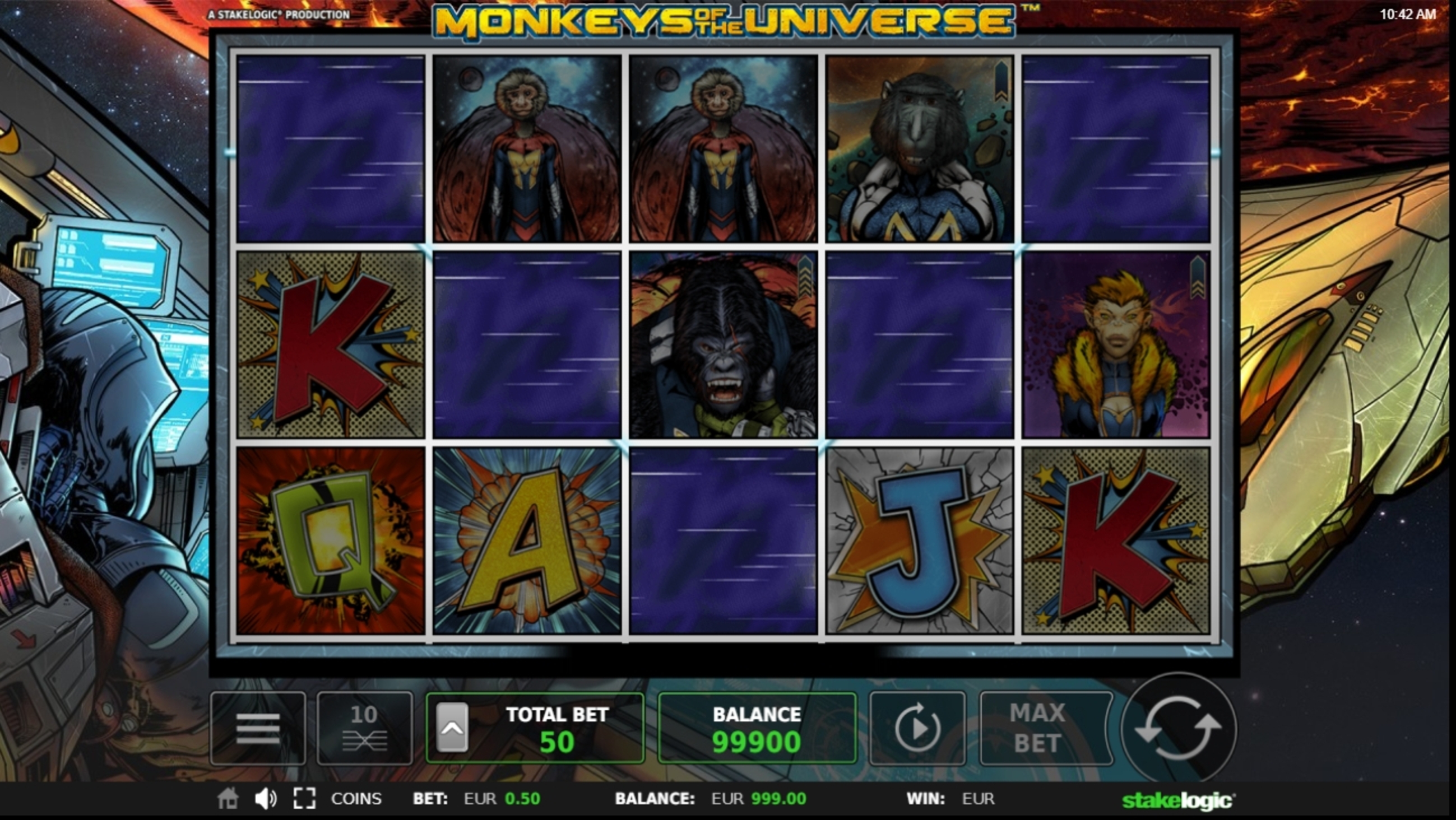 Win Money in Monkeys of the Universe Free Slot Game by Stakelogic