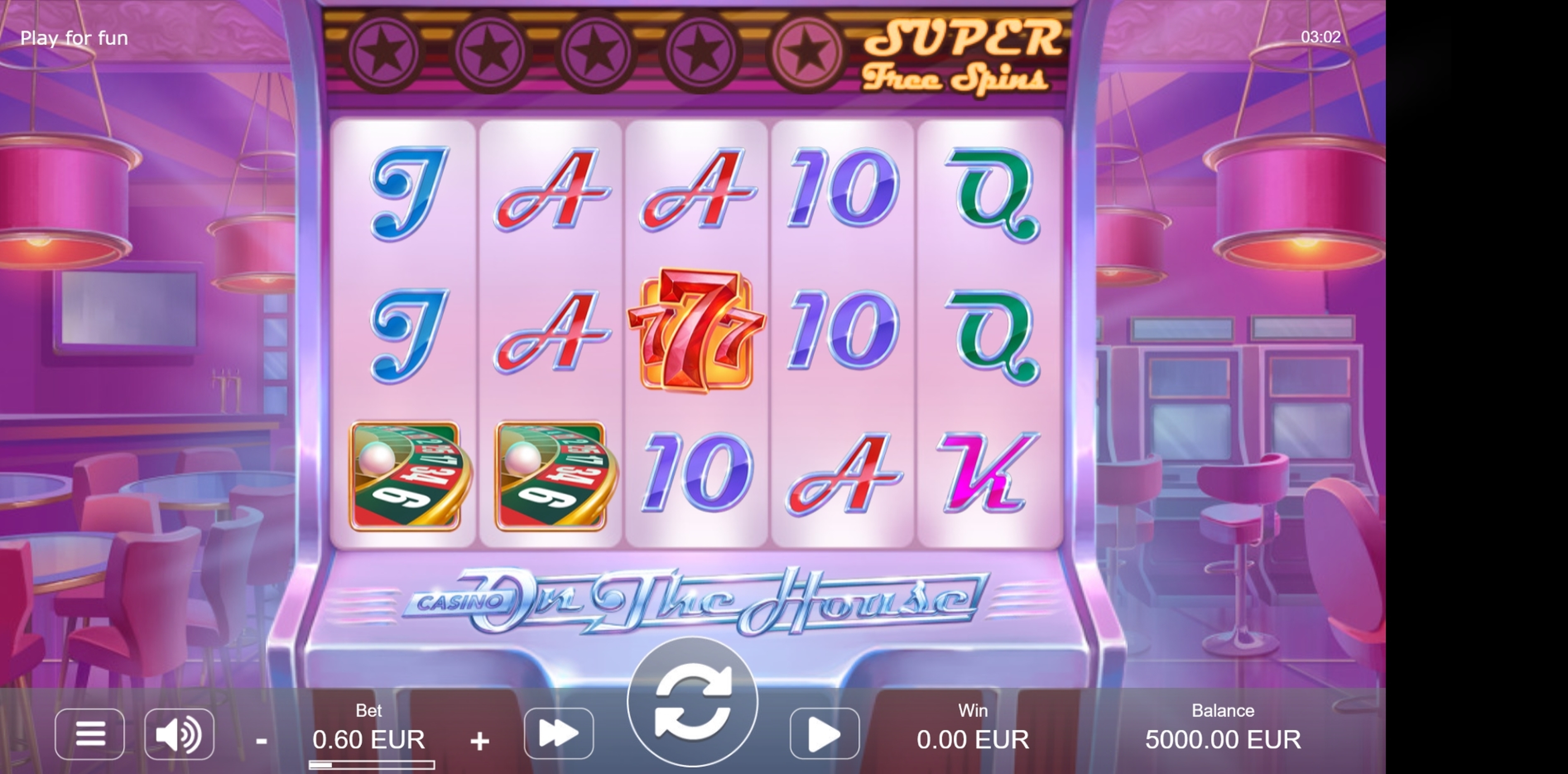 Reels in Casino On the House Slot Game by STHLM Gaming