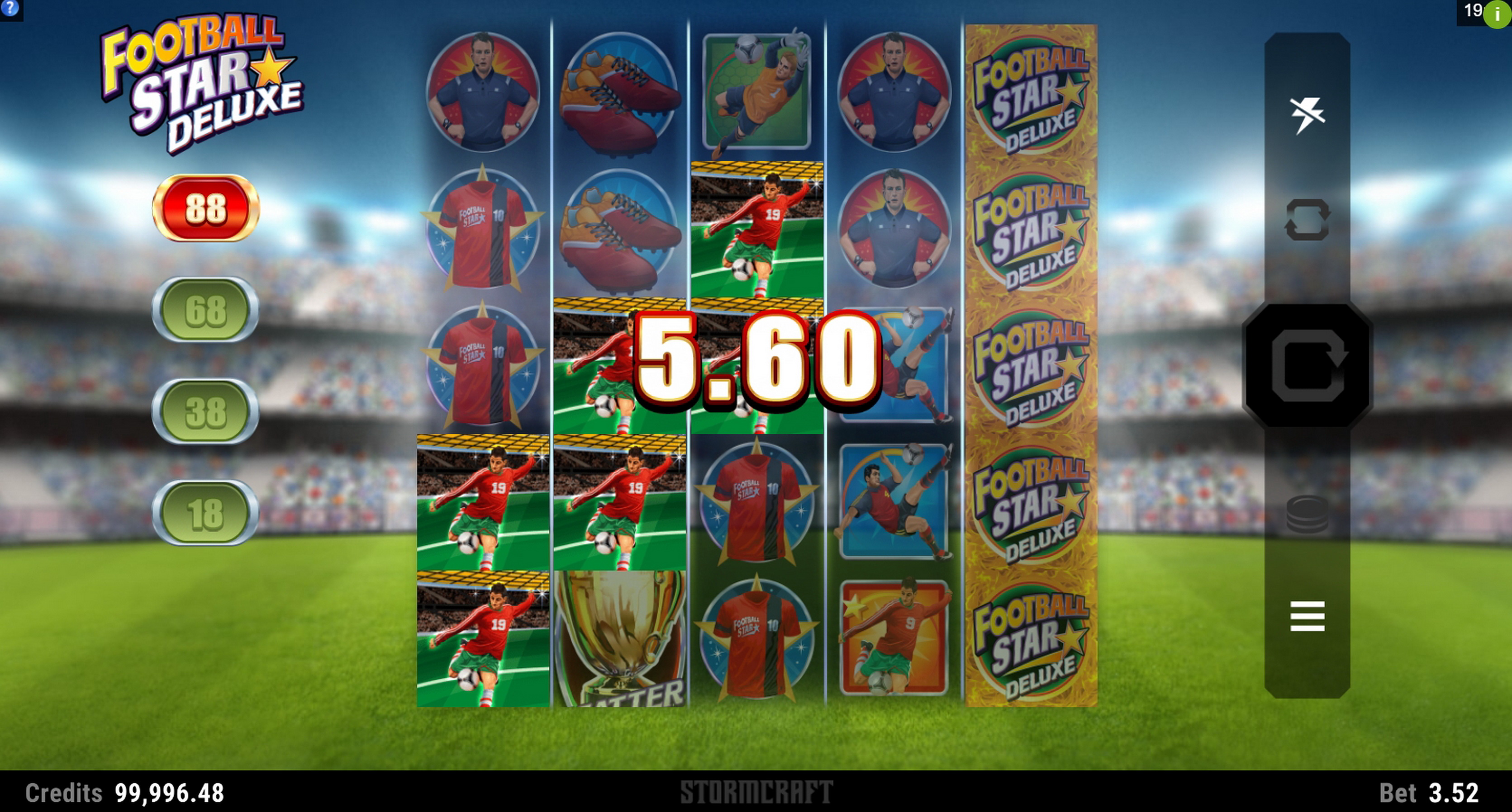 Win Money in Football Star Deluxe Free Slot Game by Stormcraft Studios