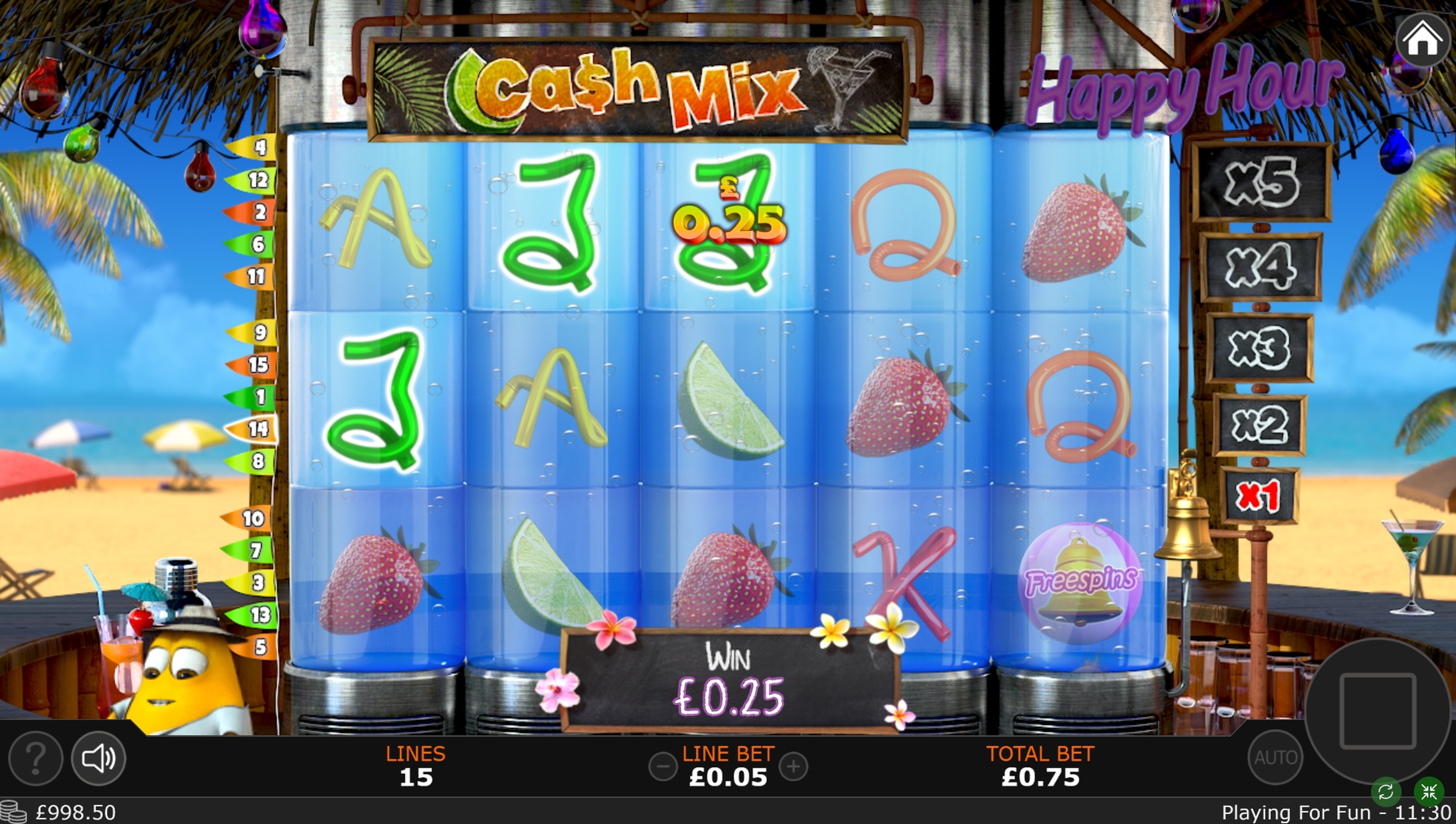 Win Money in Cash Mix Free Slot Game by SUNfox Games