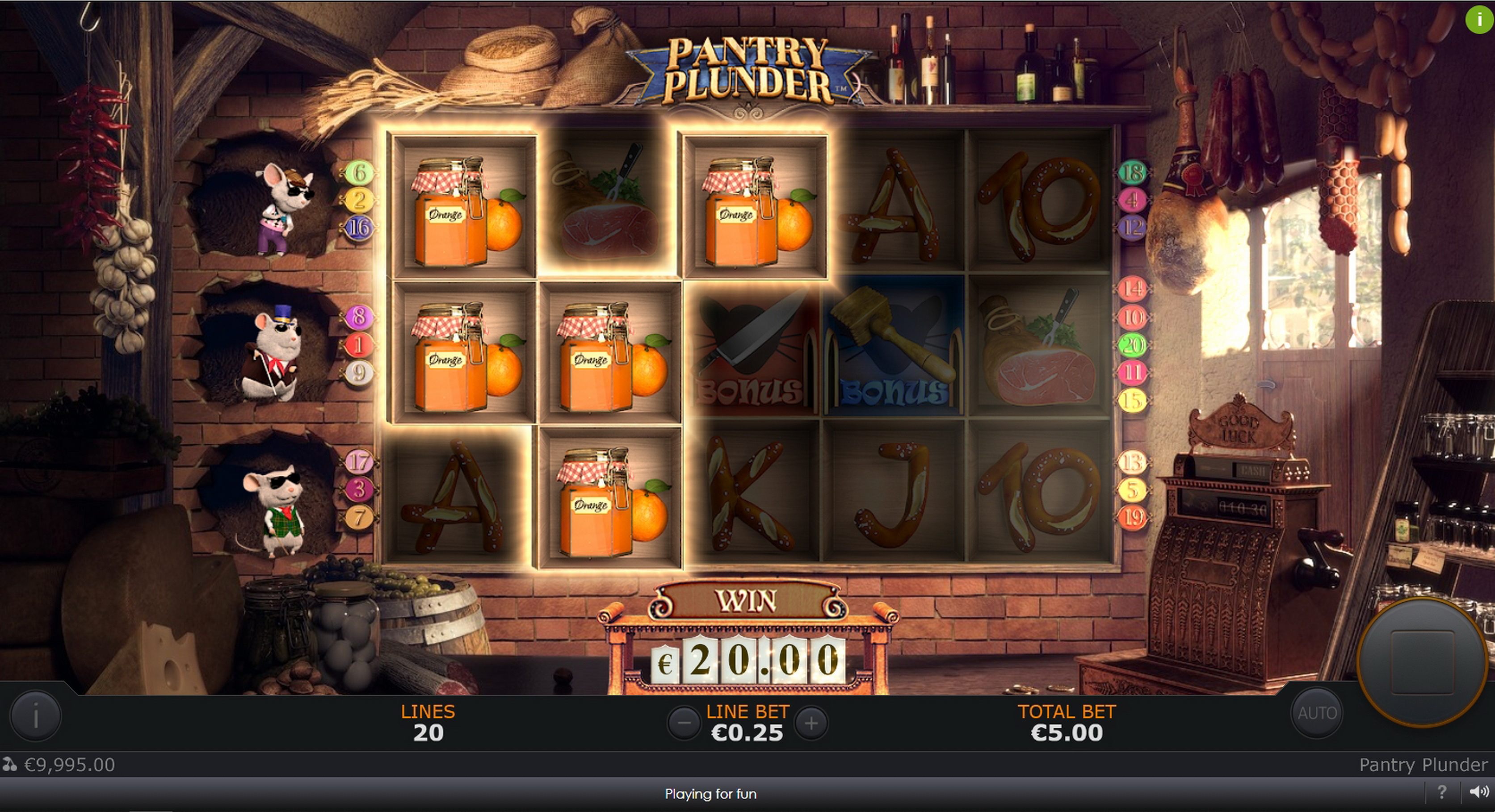 Win Money in Pantry Plunder Free Slot Game by SUNfox Games