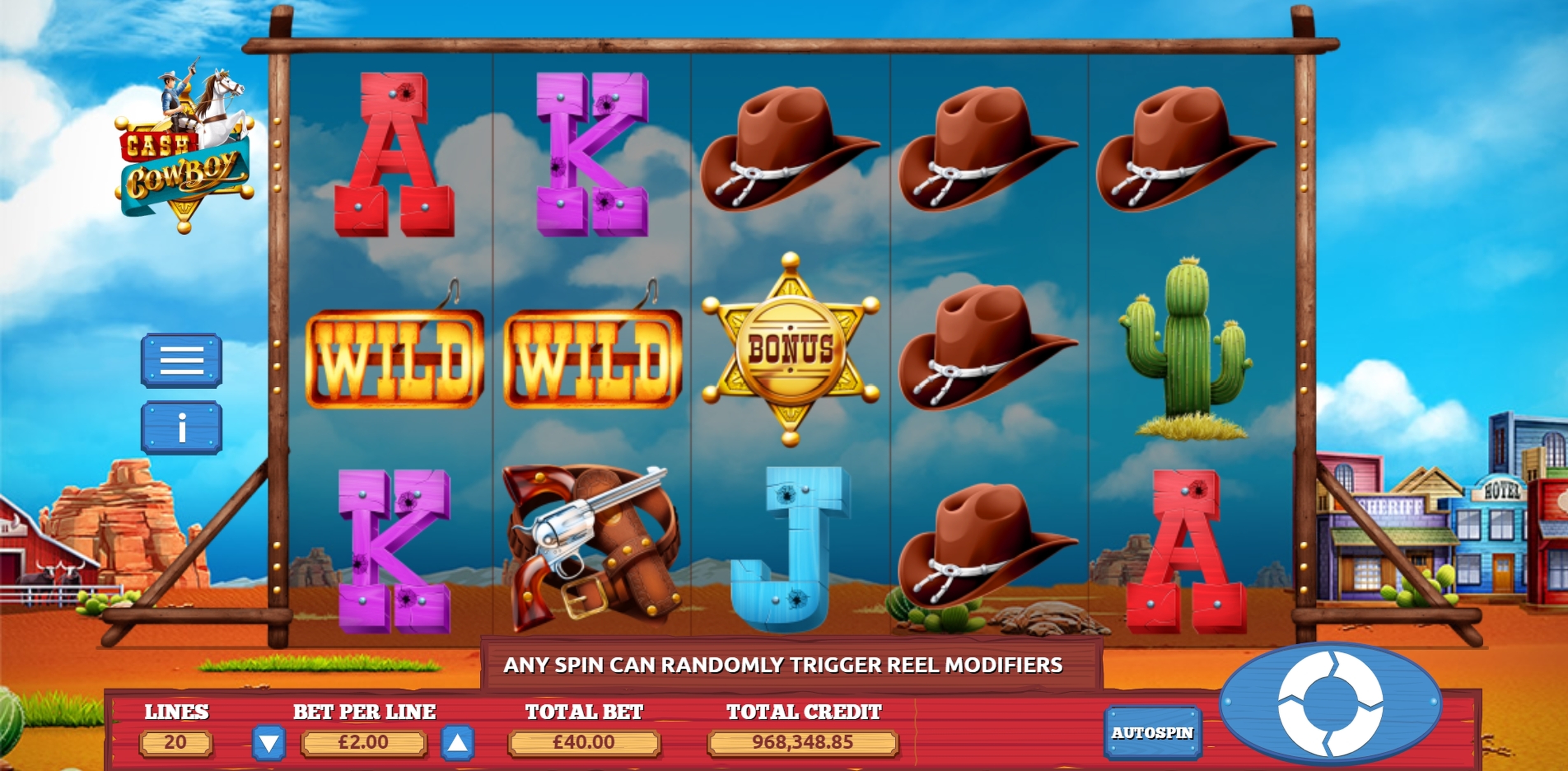 Reels in Cash Cowboys Slot Game by The Games Company
