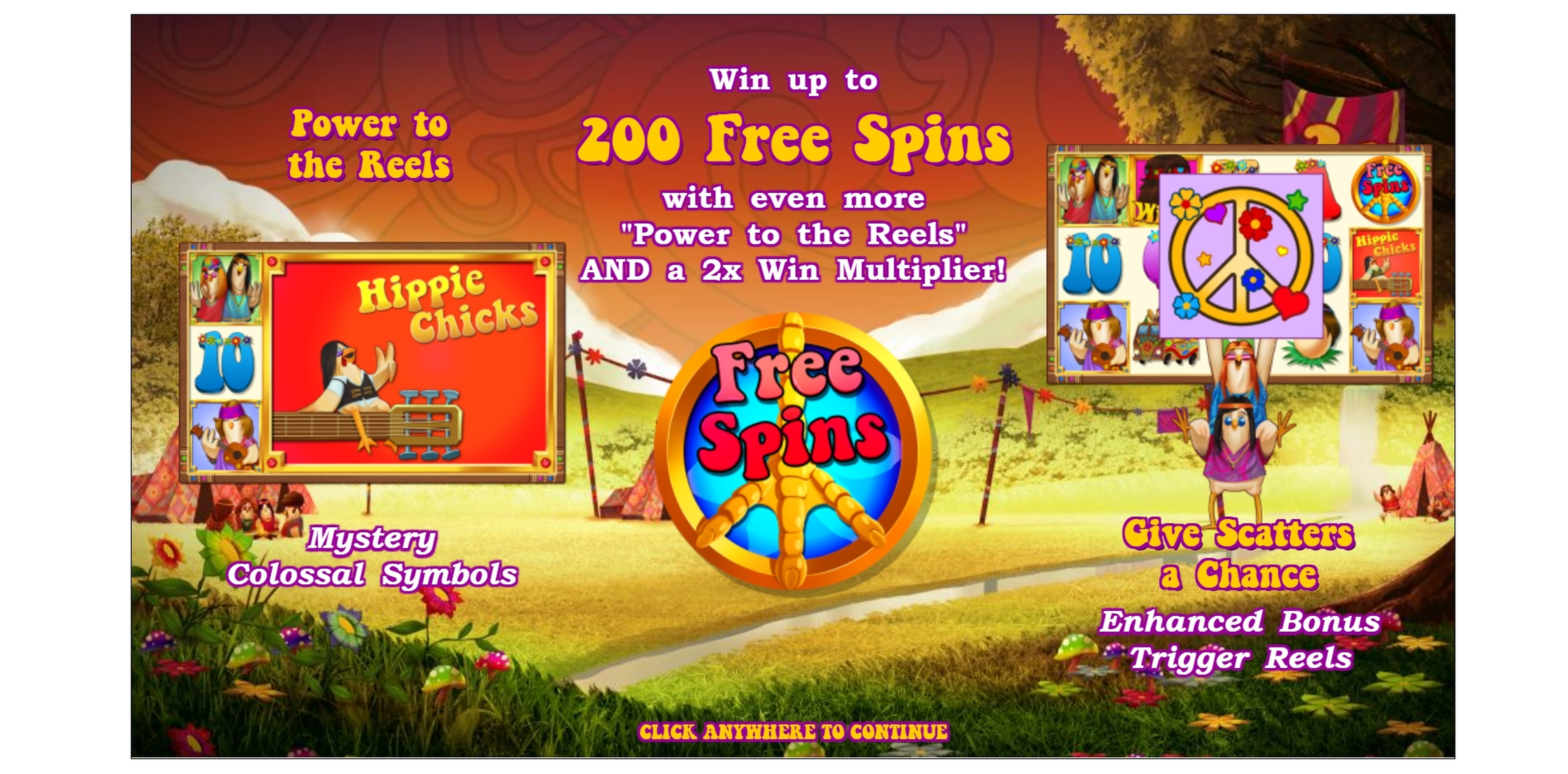 Play Hippie Chicks Free Casino Slot Game by The Games Company