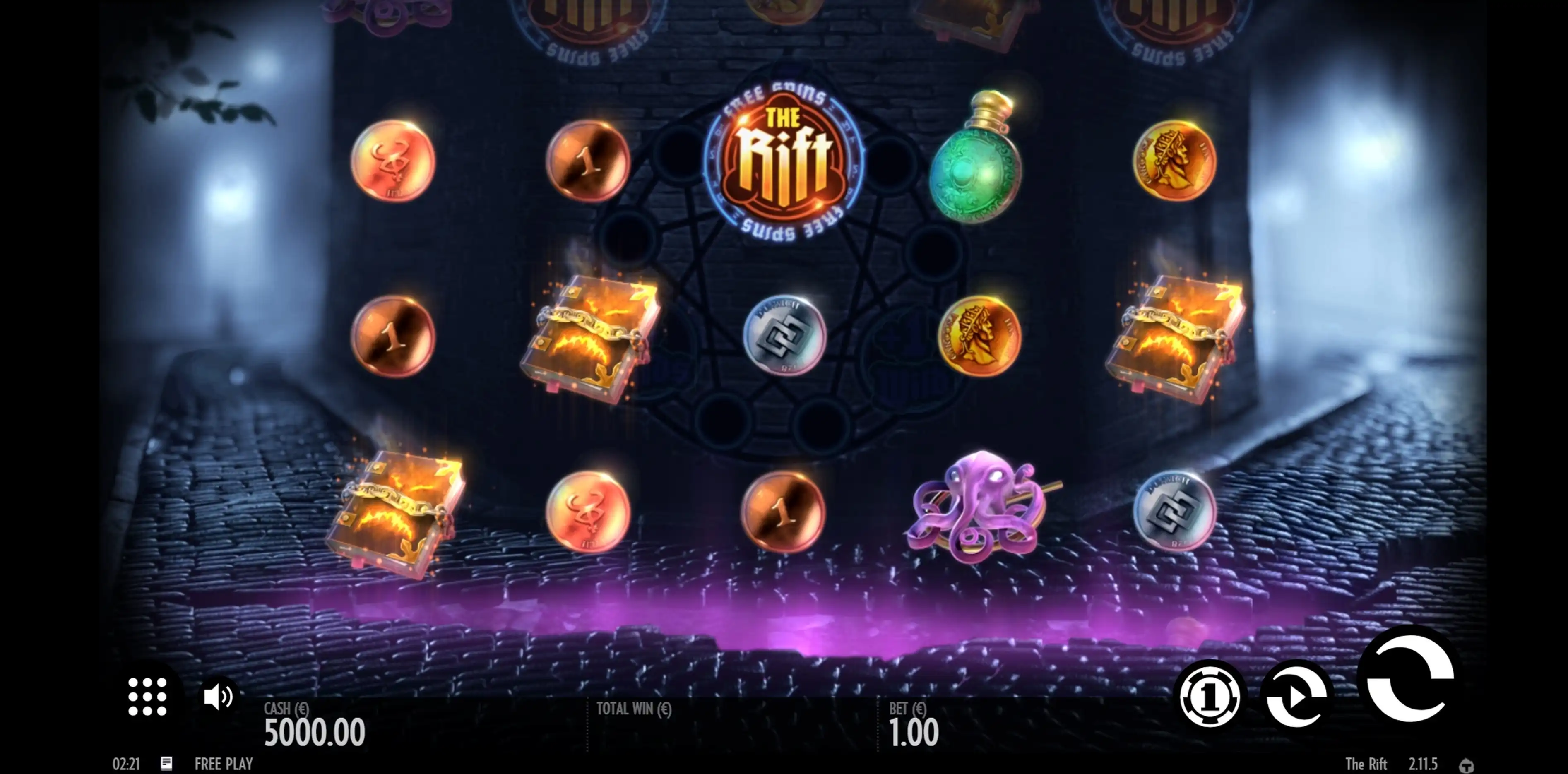 Reels in The Rift Slot Game by Thunderkick