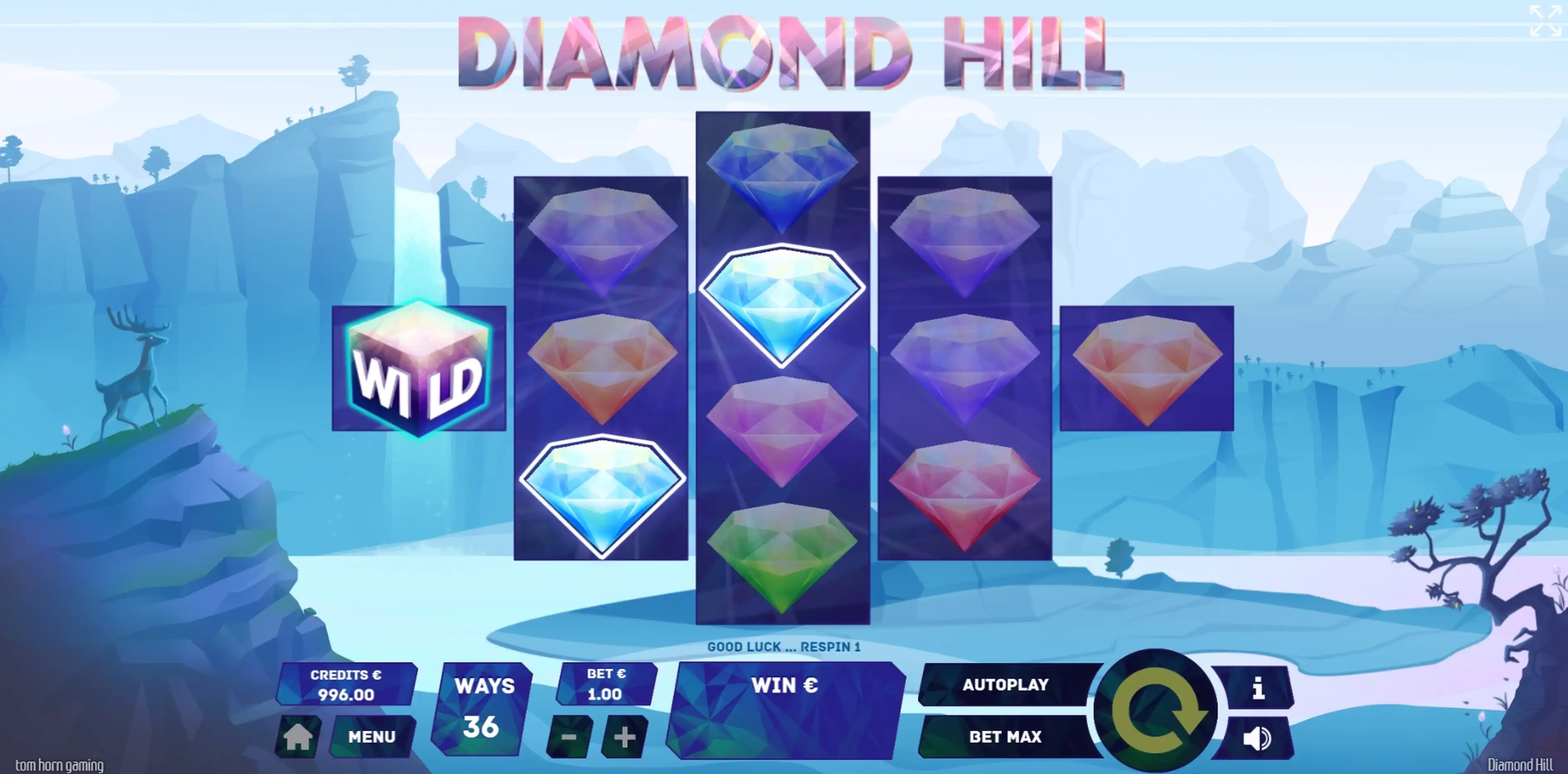 Win Money in Diamond Hill Free Slot Game by Tom Horn Gaming