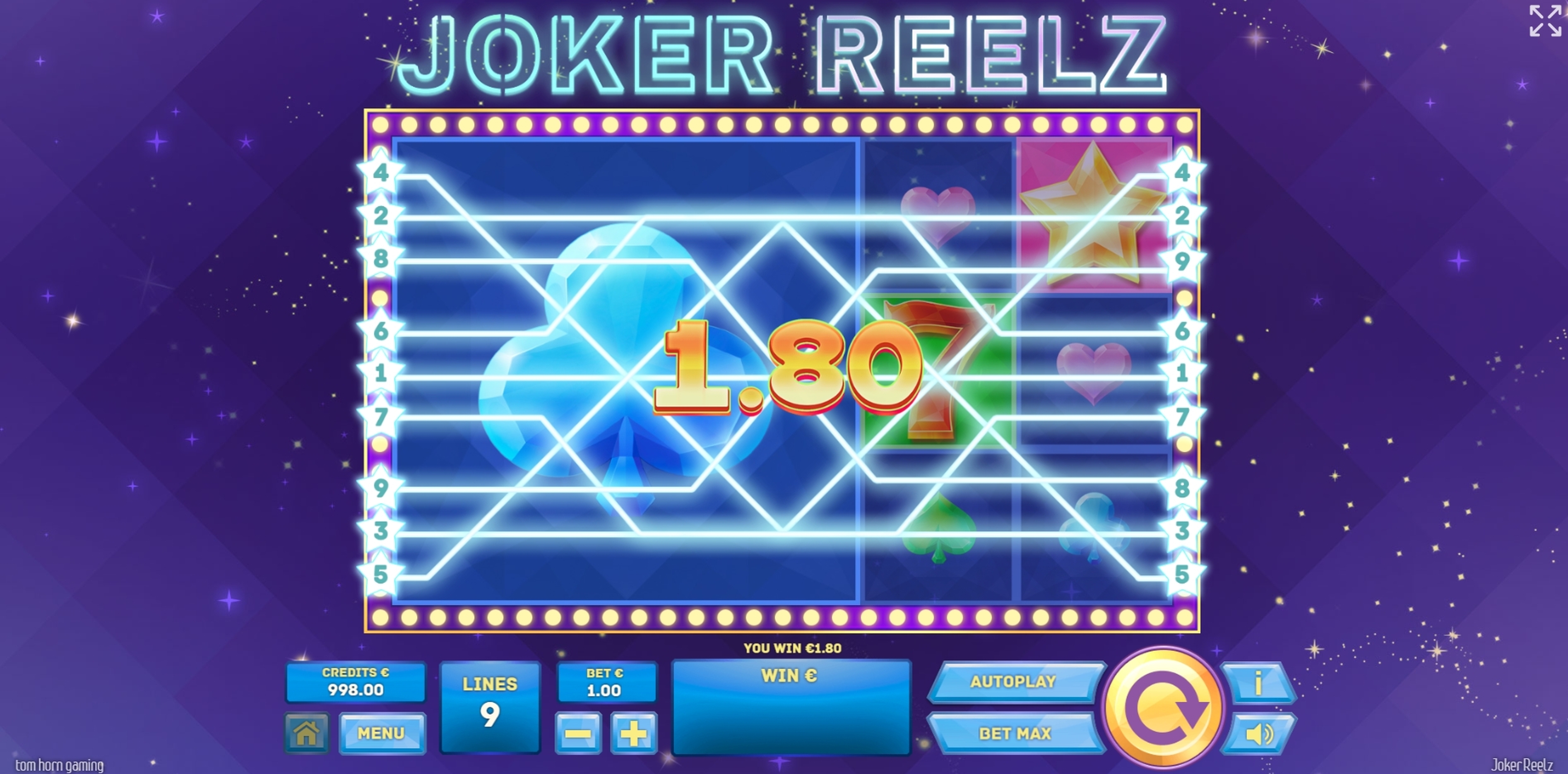Win Money in Joker Reelz Free Slot Game by Tom Horn Gaming