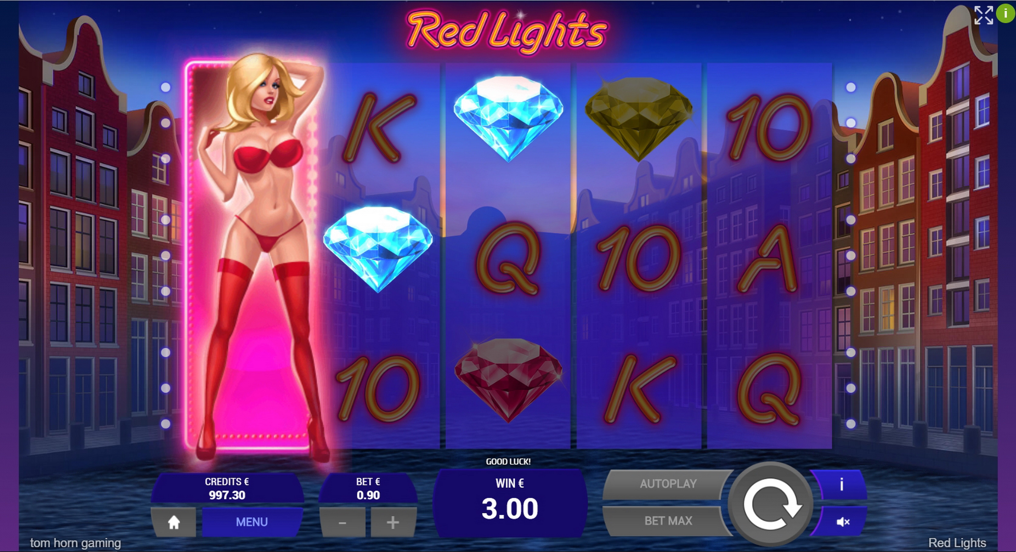 Win Money in Red Lights Free Slot Game by Tom Horn Gaming