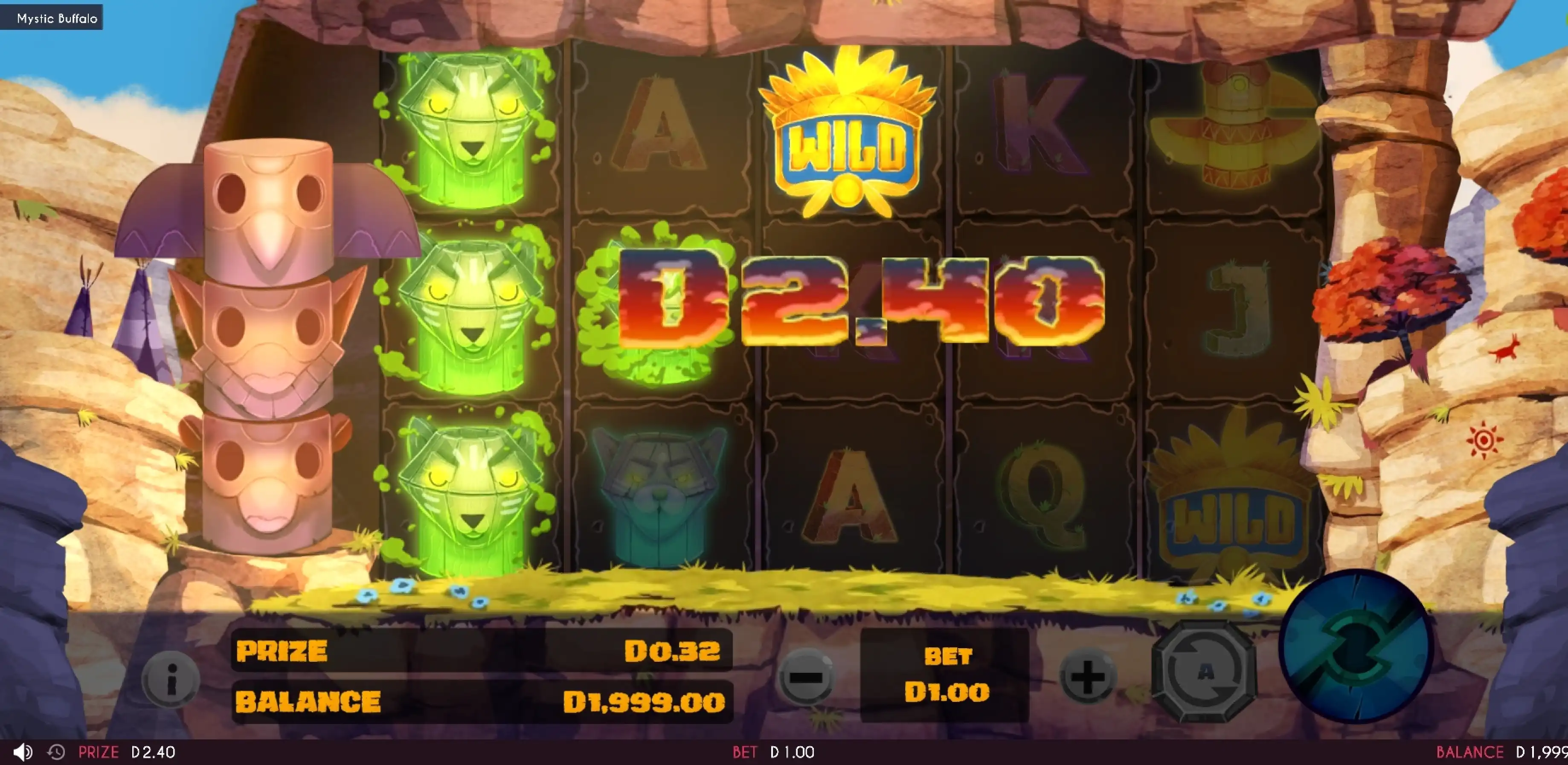 Win Money in Mystic Buffalo Free Slot Game by Triple Cherry