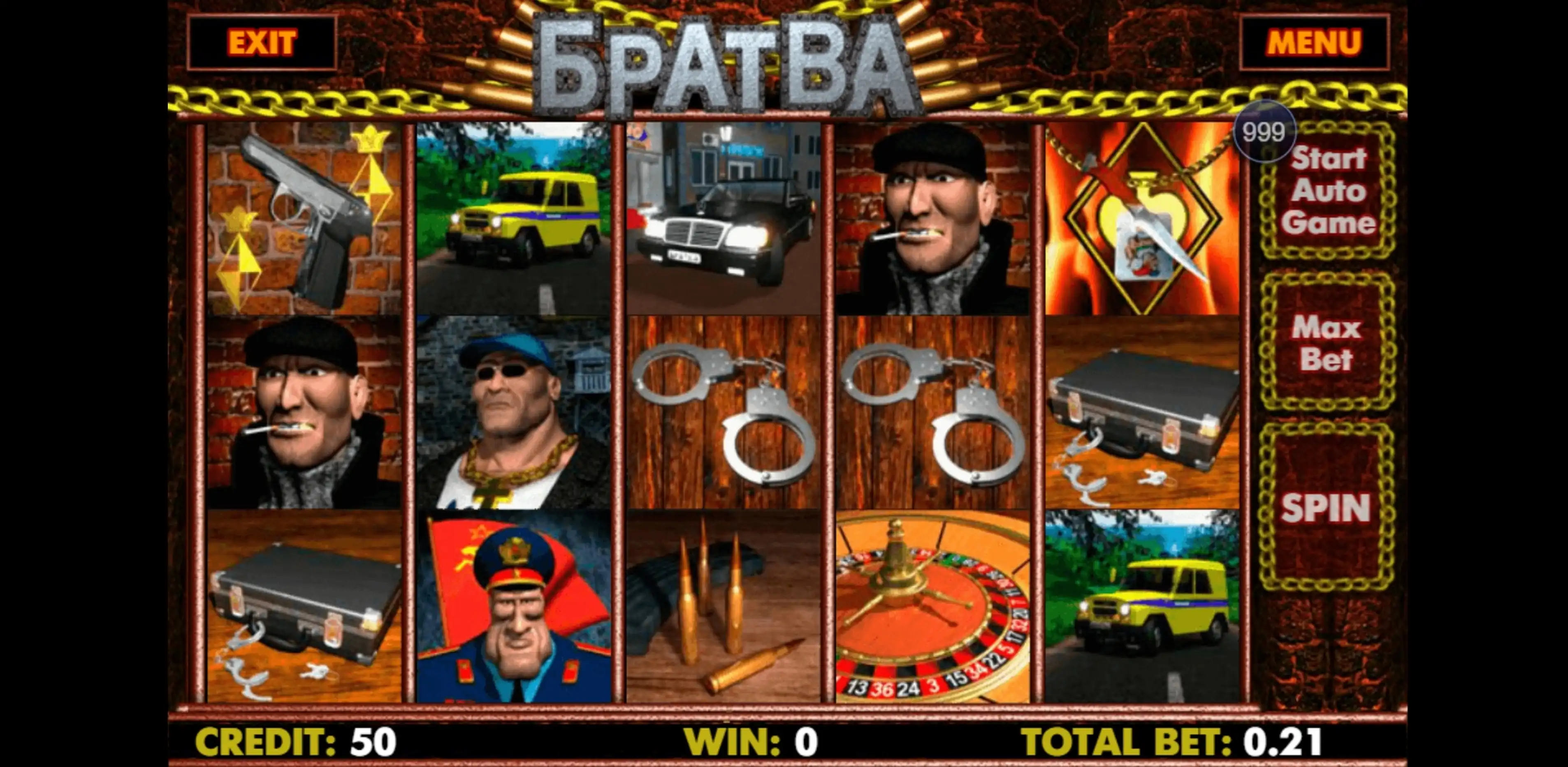 Reels in Bratva Slot Game by Unicum