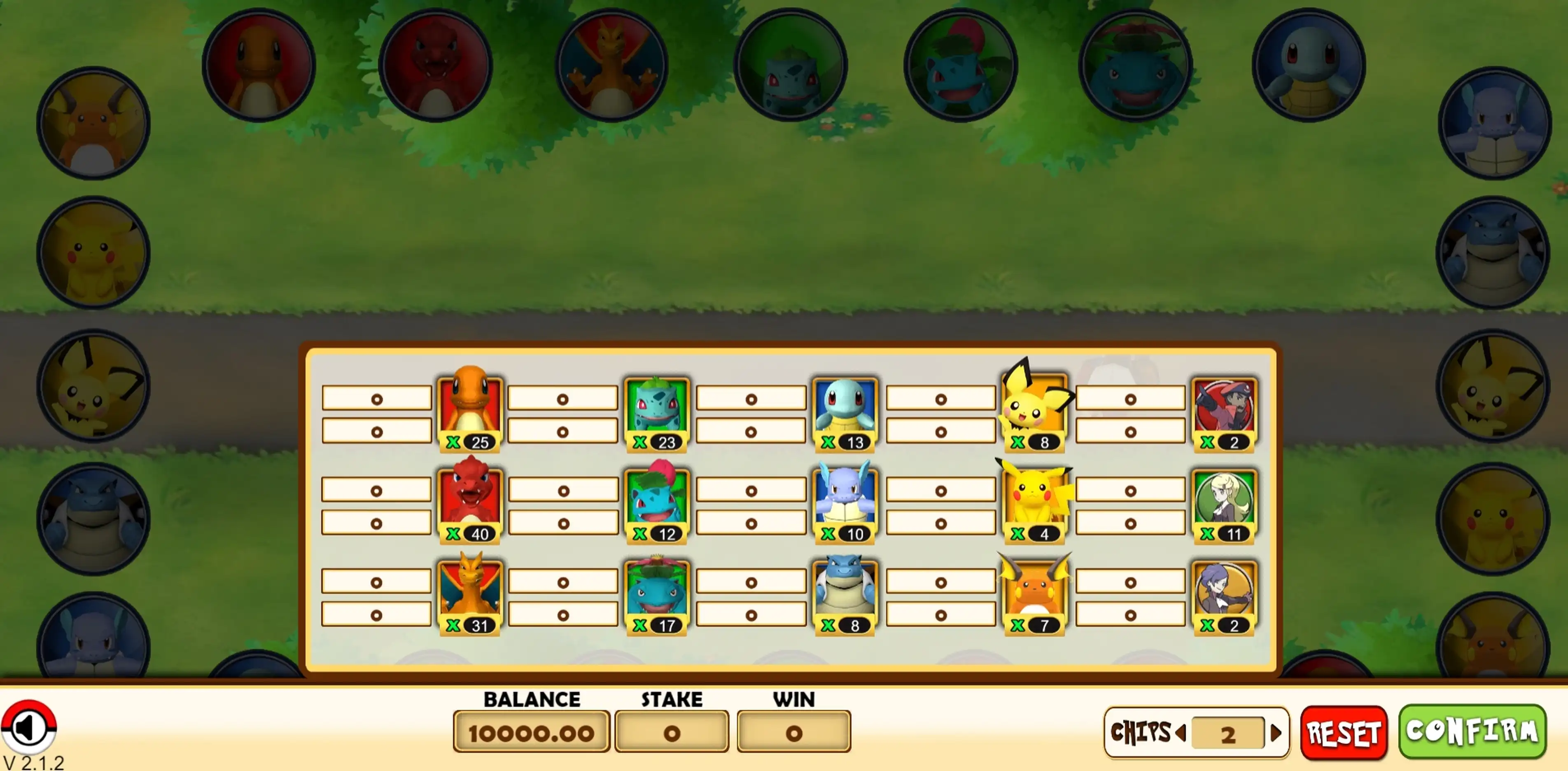 Reels in Pokemon Run Slot Game by Vela Gaming