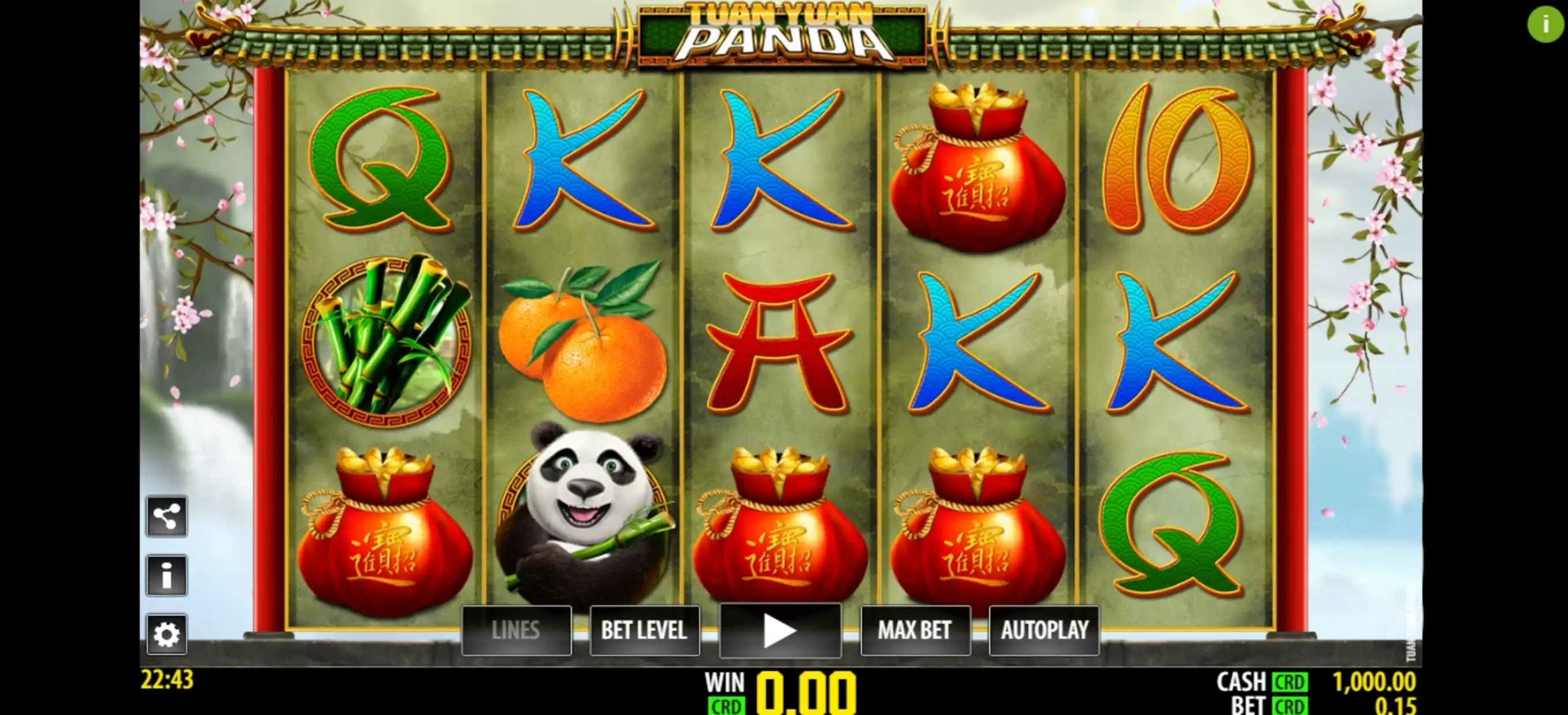 Reels in Tuan Yuan Panda Slot Game by World Match